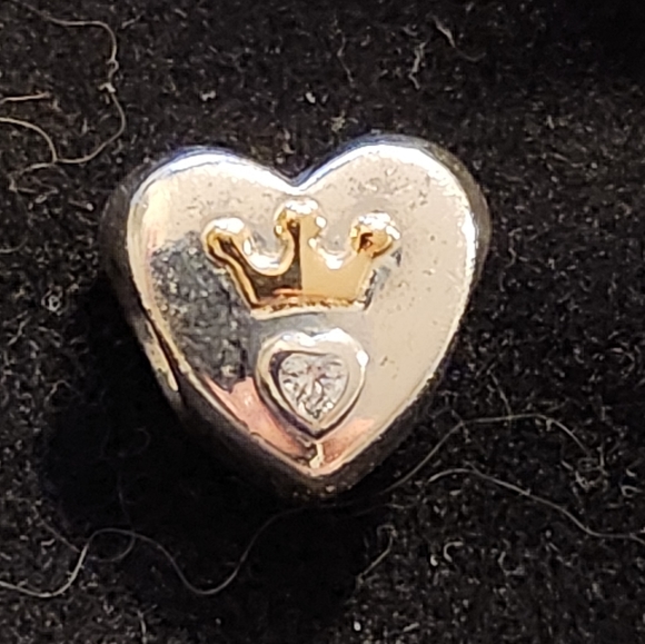 Authentic Pandora Majestic Heart Charm with 14K Gold 791739CZ - Picture 3 of 8